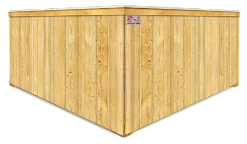 Wood Privacy Fence with Cap and Trim - South Jersey Shore