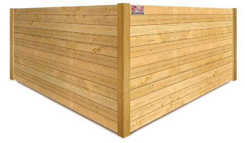 Wood Horizontal Fence - South Jersey Shore