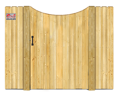 Concave top style gate  - Wood Gate