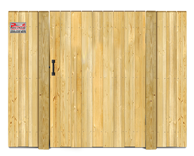 Straight top style gate - Wood Gate