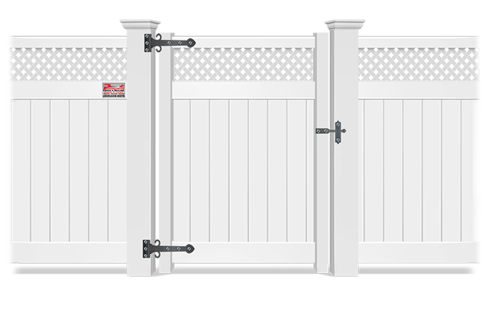 privacy decorative style vinyl fence gate